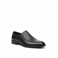 Men's Classic Textured Black Slip-On Formal Shoes