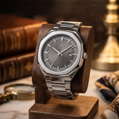CK Watch - Date Function, Solid Steel Chain, Butterfly Clasp