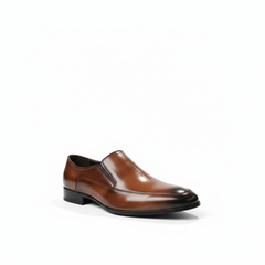 Men's Classic Tan Brown Leather Slip-On Formal Shoes