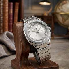 CK Watch - Date Function, Solid Steel Chain, Butterfly Clasp