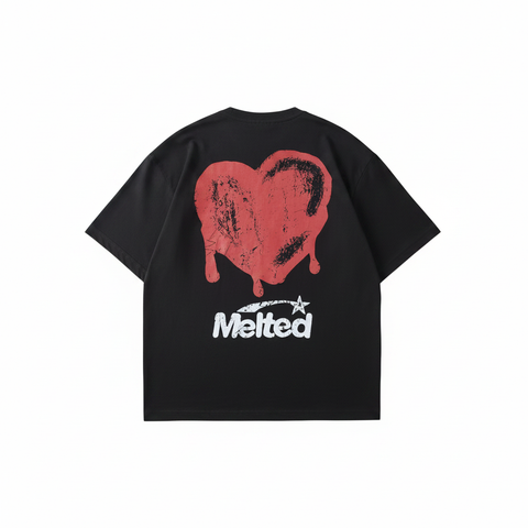 Melted Heart Skeleton Graphic T-Shirt - Stylizz
