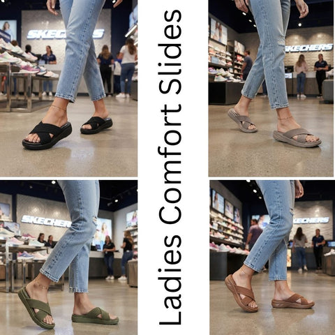Ladies Comfort Slides - Medicated Sole