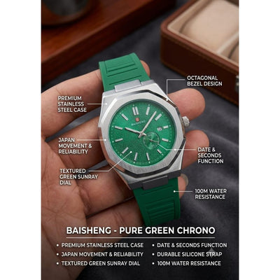 BASHING Original Watch | Date Display Rubber Strap Magnet Lock Wrist Watch