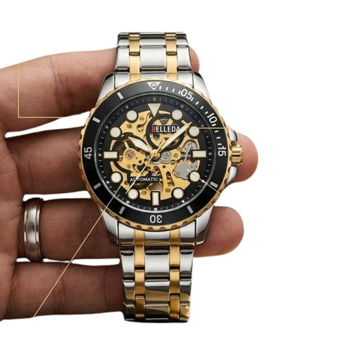 BALLEDA Original Watch - Automatic Movement, Steel Chain