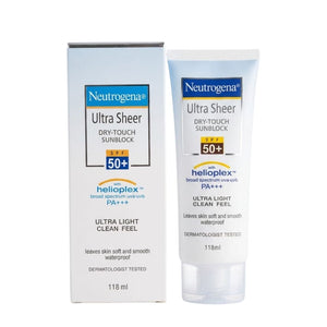 Neutrogena Ultra Sheer Sunblock SPF 50+ | Lightweight Broad Spectrum Sunscreen