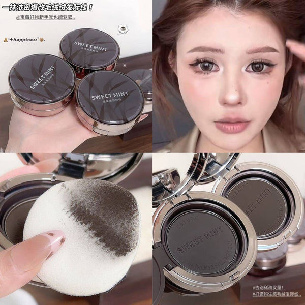 Sweet Mint Fluffy Hairstyle Powder Compact with Puff | Instant Hairline Cover