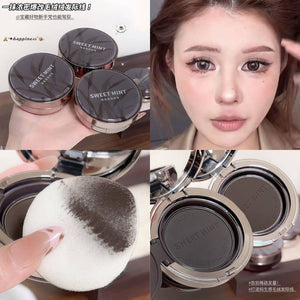 Sweet Mint Fluffy Hairstyle Powder Compact with puff for instant hairline cover