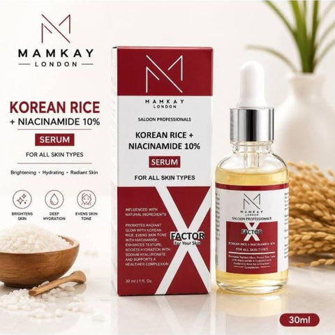 Mamkay London Niacinamide + Rice Serum | Brightening & Hydrating Facial Serum