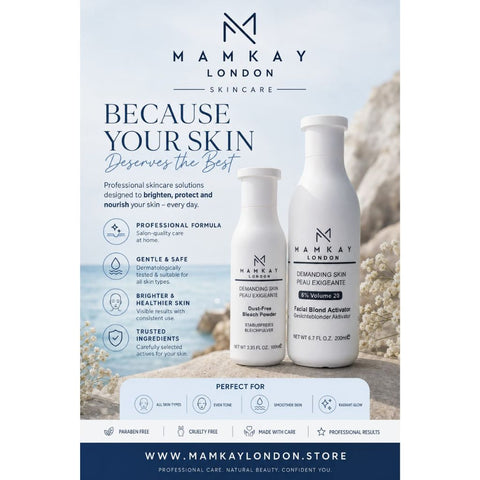 Mamkay London Whitening Skin Polish Bleaching 2 Pcs Set | Brightening & Exfoliating Facial Kit