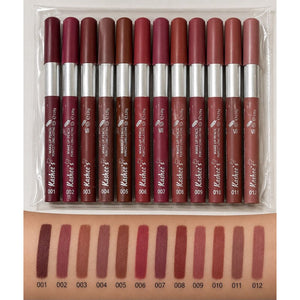 Kashee's Lipstick Pencil  | 12Pcs Packet | Nude & Dark Shades