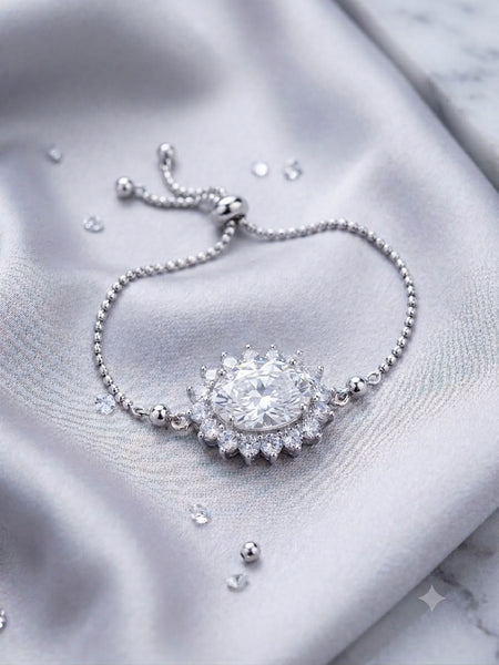 New Fashionable Up Down Silver Bracelet | Adjustable Trendy Bracelet for Women