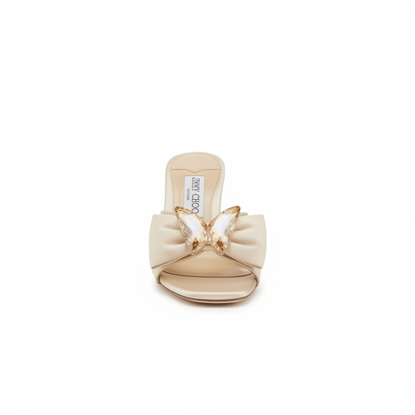 Butterfly Block Heel - Black and Fawn | Brand Box