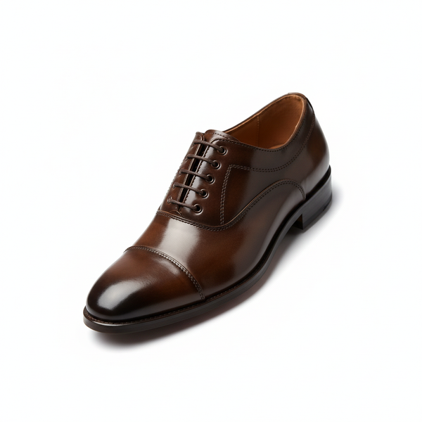 Men's Premium Brown Cap-Toe Oxford Formal Shoes