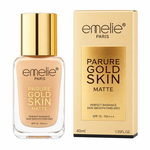 Emelie Parure Gold Skin White Background