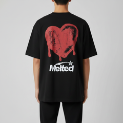 Melted Heart Skeleton Graphic T-Shirt - Stylizz