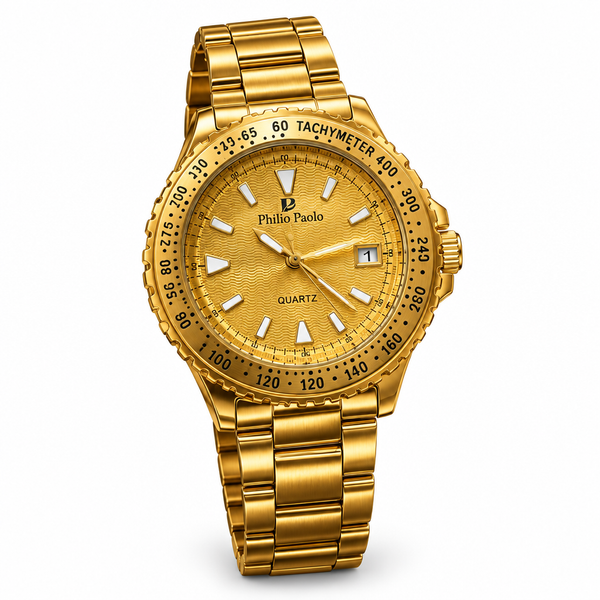 Gents Steel-Chain Watch – Gold & Silver Styles