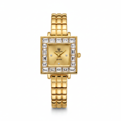 Ladies Chain Watch - Champagne Full Gold