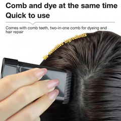 Bosuya hair dye stick comb and dye feature infographic - white background