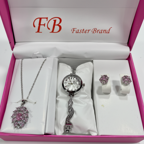 FB Faster Brand Jewelry and Watch Gift Set
