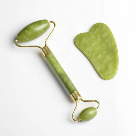 Flawless Jade Roller with Stone Marble Facial Massage Tool