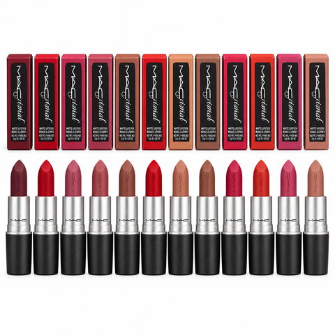 MAC Matte Lipstick Set White Background