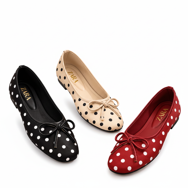 Polka Bow Pumps for Girls