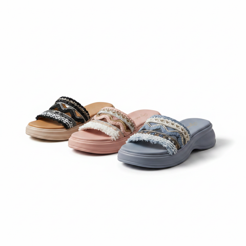 Signature Wedge Ladies Slides - Medicated Soft and Comfortable