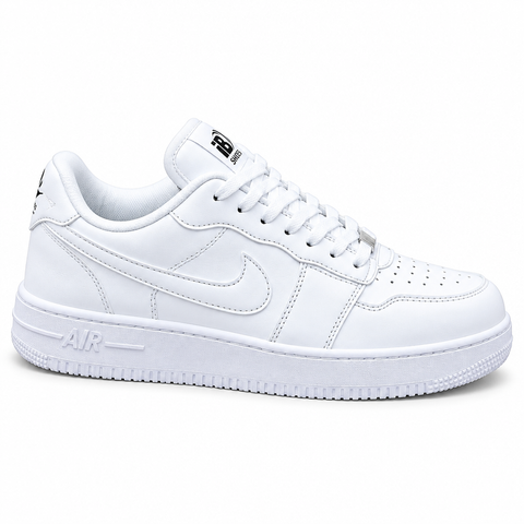 White ladies’ sneaker on a clean white background